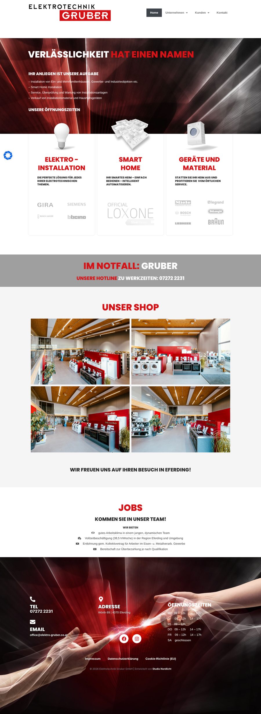 Website Elektrotechnik Gruber